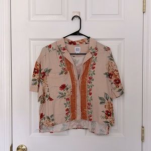 Urban Outfitters BDG Summer Print Cropped Shirt Top - Size M